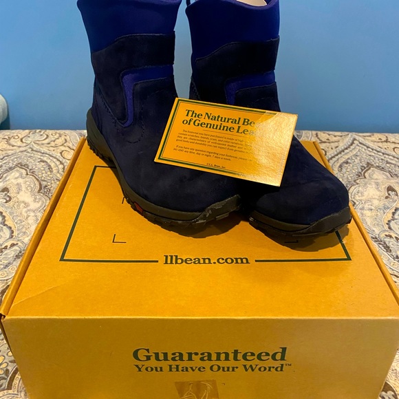 L.L. Bean Shoes Ll Bean Winter Boots Blue Suede Sz 65 Medium Nwot